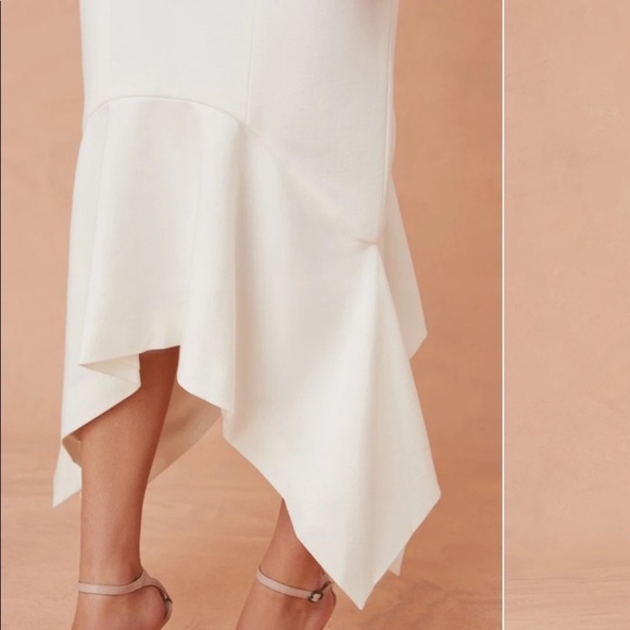 Keepsake the Label White Uptown Midi Dress Porcelain Size XL/US 10 NWT - Picture 4 of 14